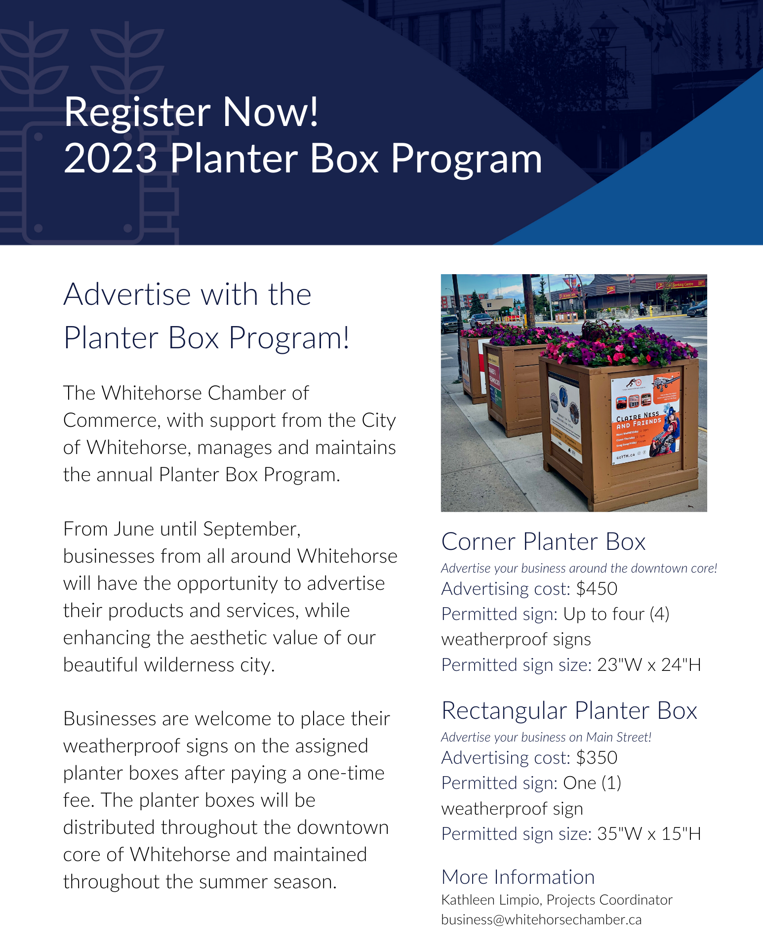 2023 Planter Box Program | Whitehorse Chamber Of Commerce